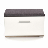 Botník LINA se sedákem - bílá/dub sonoma