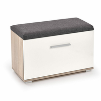 Botník LINA se sedákem - bílá/dub sonoma