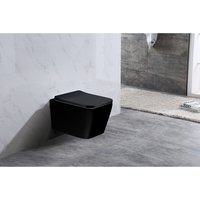 Závěsné WC RIMLE  TEO SLIM - černé lesklé + Duroplast sedátko, 30854070