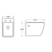 Závěsné WC RIMLE  VEGA SLIM, 30654000