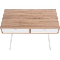 Psací stůl SCANDI se šuplíky - bílý/dub sonoma