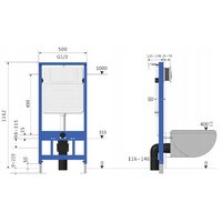 WC modul Mexen Fenix slim pro závěsné WC, 60100