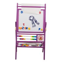 Dětská magnetická tabule s počítadlem - fialová