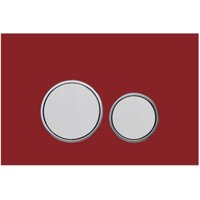 Ovládací tlačítko splachovadla - červené - dvojčinné - skleněné- typ E, 600627