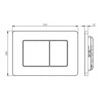 Ovládací tlačítko splachovadla - inox - dvojčinné - kovové - typ C, 600312