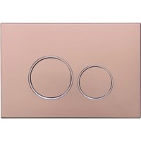 Ovládací tlačítko splachovadla - rose gold zlaté - dvojčinné - plastové - typ D, 600505