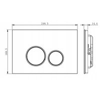 Ovládací tlačítko splachovadla - zlaté - dvojčinné - skleněné- typ E, 600624