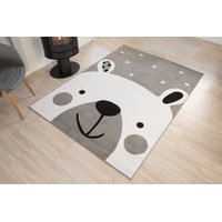 Dětský koberec PASTEL lední méďa - šedý - 80x150 cm