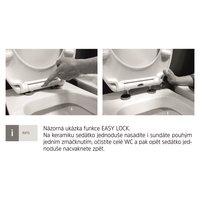 Samozavírací BABY WC sedátko, duroplast, bílé, s odnímatelnou dětskou vložkou a panty