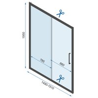 Sprchové dveře MAXMAX Rea RAPID slide 150 cm - černé