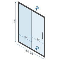 Sprchové dveře MAXMAX Rea RAPID slide 160 cm - černé