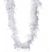 Girlanda peříčka 180 cm - bílá