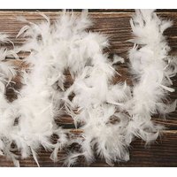 Girlanda peříčka 180 cm - bílá