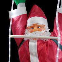 Vánoční svítící LED dekorace Santa na žebříku - 240 cm