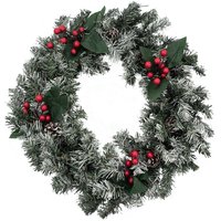 Vánoční věnec s dekoracemi - umělé jehličí - 50 cm