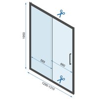 Sprchový kout MAXMAX Rea RAPID slide 130x80 cm - černý