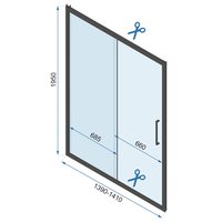 Sprchový kout MAXMAX Rea RAPID slide 140x90 cm - černý