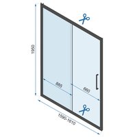 Sprchový kout MAXMAX Rea RAPID slide 160x80 cm - černý