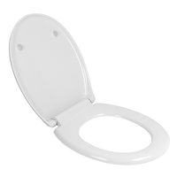 Samozavírací BABY WC sedátko, duroplast, bílé, s odnímatelnou dětskou vložkou a panty