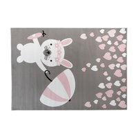 Dětský koberec PASTEL králíček - šedý - 120x170 cm