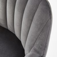 Barová židle GLAMOUR - tmavě šedá/ořech