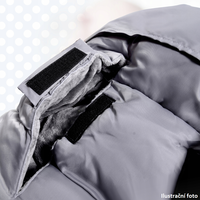 Fusak do kočárku - šedý s kožešinou