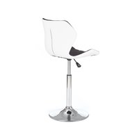 Barová židle MATRIX - bílo/černá - výškově nastavitelná