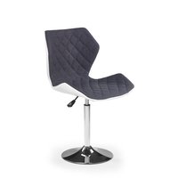 Barová židle MATRIX - bílo/šedá - výškově nastavitelná