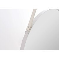 Kulaté zrcadlo na pásku LOFT 50 cm - bílé