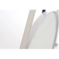 Kulaté zrcadlo na pásku LOFT 60 cm - bílé