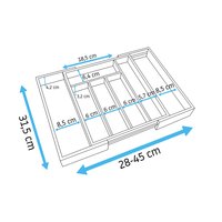 Nastavitelný příborník do šuplíku 28-45x31,5 cm