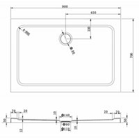 Sprchová vanička MAXMAX MEXEN SLIM 70x90 cm, 40107090
