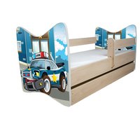 Dětská postel DELUXE - POLICEJNÍ AUTO - 138x64 cm