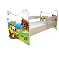 Dětská postel DELUXE - VESELÝ BAGR - 138x64 cm