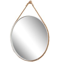 Kulaté zrcadlo na provazu LOFT 60 cm - bílé