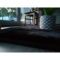 Kusový koberec RABBIT DELUXE - černý - imitace králičí kožešiny