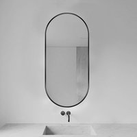 Oválné zrcadlo LOFT 70 cm - černé