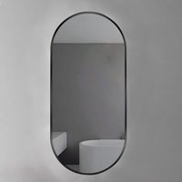Oválné zrcadlo LOFT 70 cm - černé