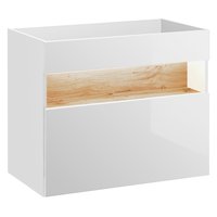 Koupelnová závěsná skříňka pod umyvadlo HAVANA bílá 80 cm s LED osvětlením