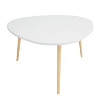 Konferenční stolek SCANDI - bílý/dub - 50x50x50 cm