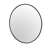 Kulaté zrcadlo LOFT 60 cm - s tenkým černým rámem