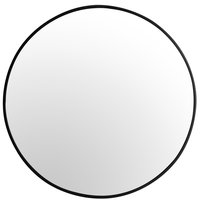 Kulaté zrcadlo LOFT 70 cm - s tenkým černým rámem