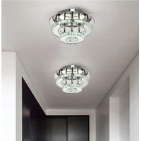 Stropní LED křišťálové svítidlo PLATON double circle - 24W