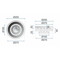 Stropní LED křišťálové svítidlo PLATON double circle - 24W