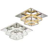 Stropní LED křišťálové svítidlo PLATON double square - 24W