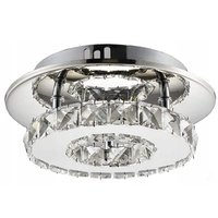 Stropní LED křišťálové svítidlo PLATON single circle - 8W