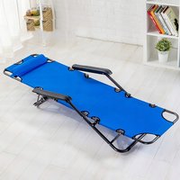 Zahradní rozkládací lehátko GRAVI modré s polštářkem