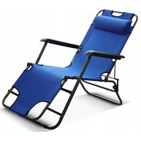 Zahradní rozkládací lehátko GRAVI modré s polštářkem