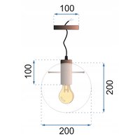 Stropní svítidlo LASSI černé - kov/sklo - 20 cm