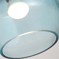 Stropní svítidlo VASE - kov/sklo - modré